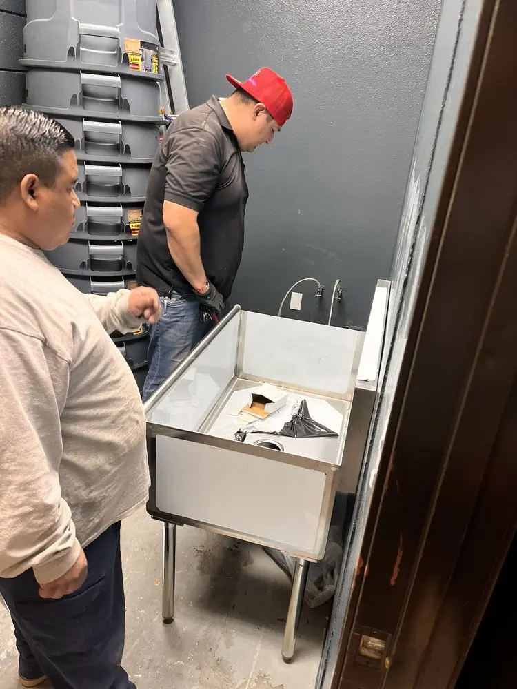 Commercial plumbing and sink installation in Leases Corner